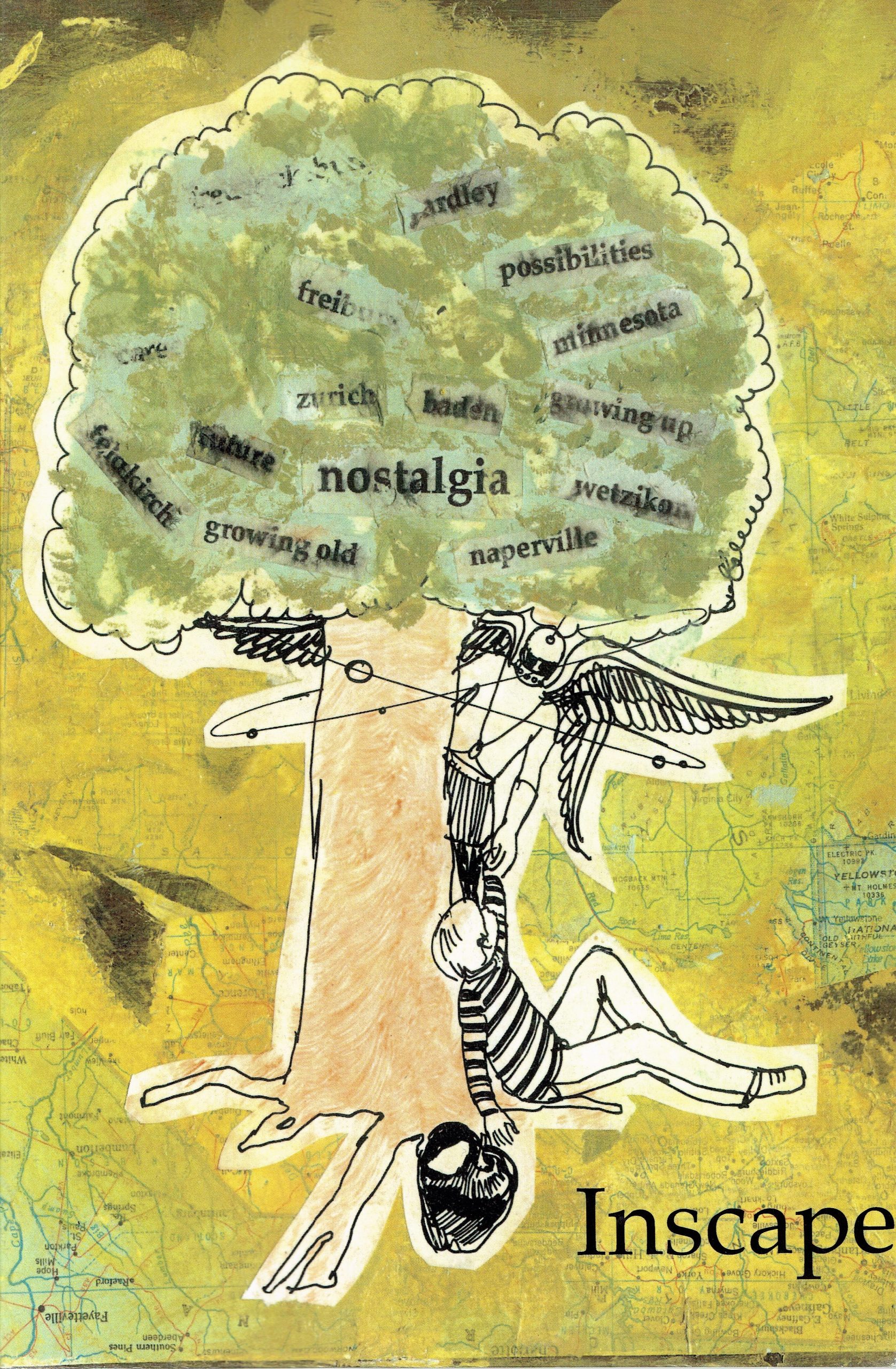 an image of a drawing of a woman sitting under a tree