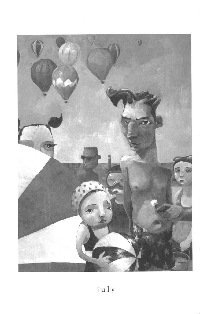 a group of people at the beach